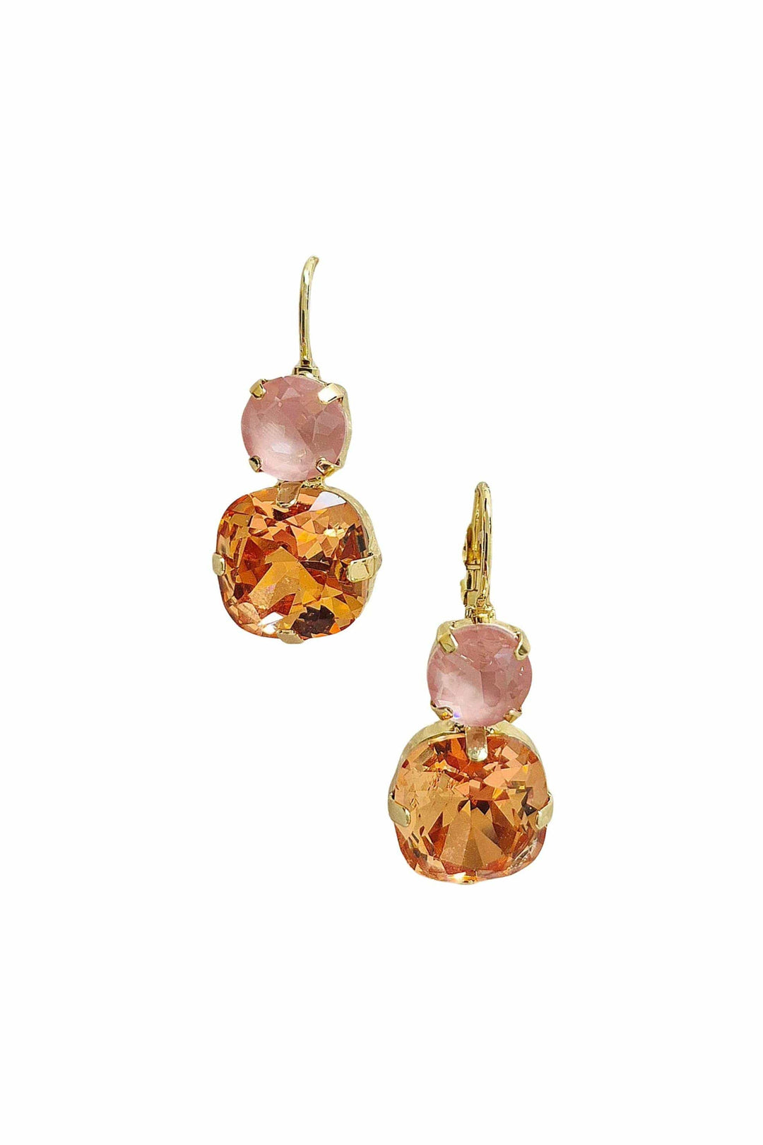 ZODA JEWELLERY PEACH DROP GEM EARRING - BW22013