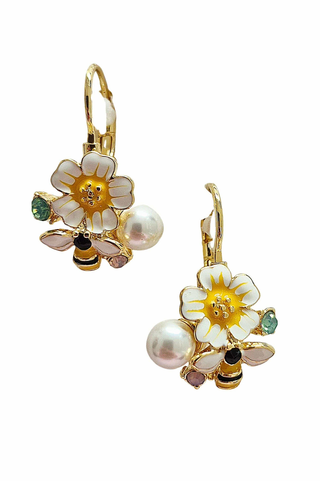 ZODA JEWELLERY WHITE FLOWER GEM EARRING - G1749635