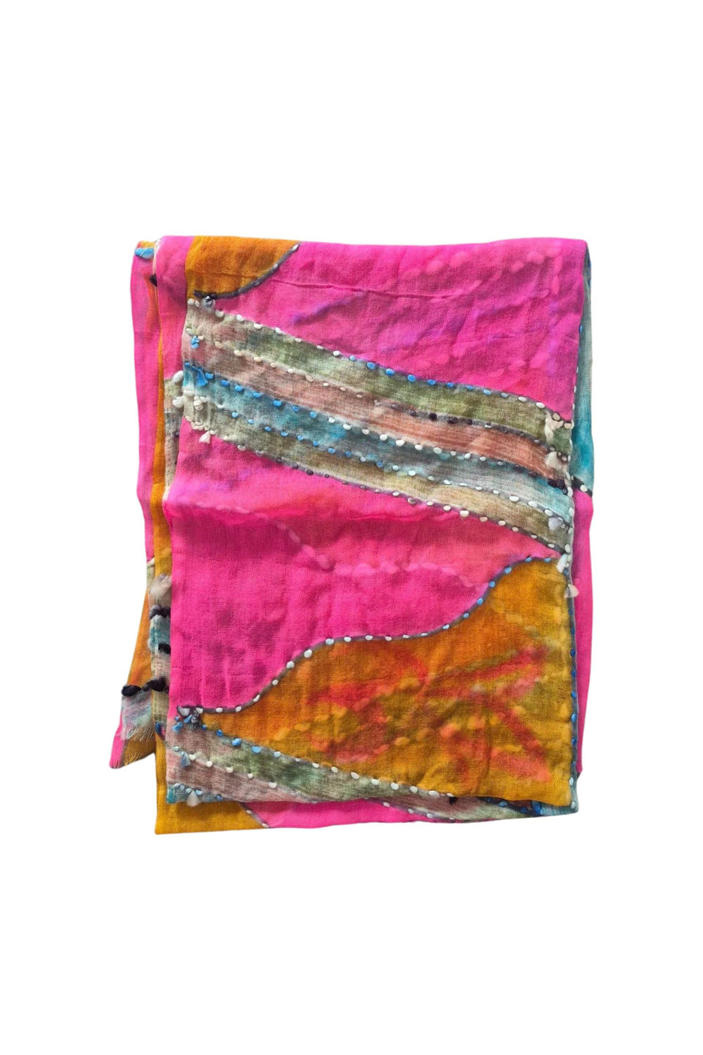 ZODA SCARF PINK-MULTI PURE WOOL SCARF - AI1111