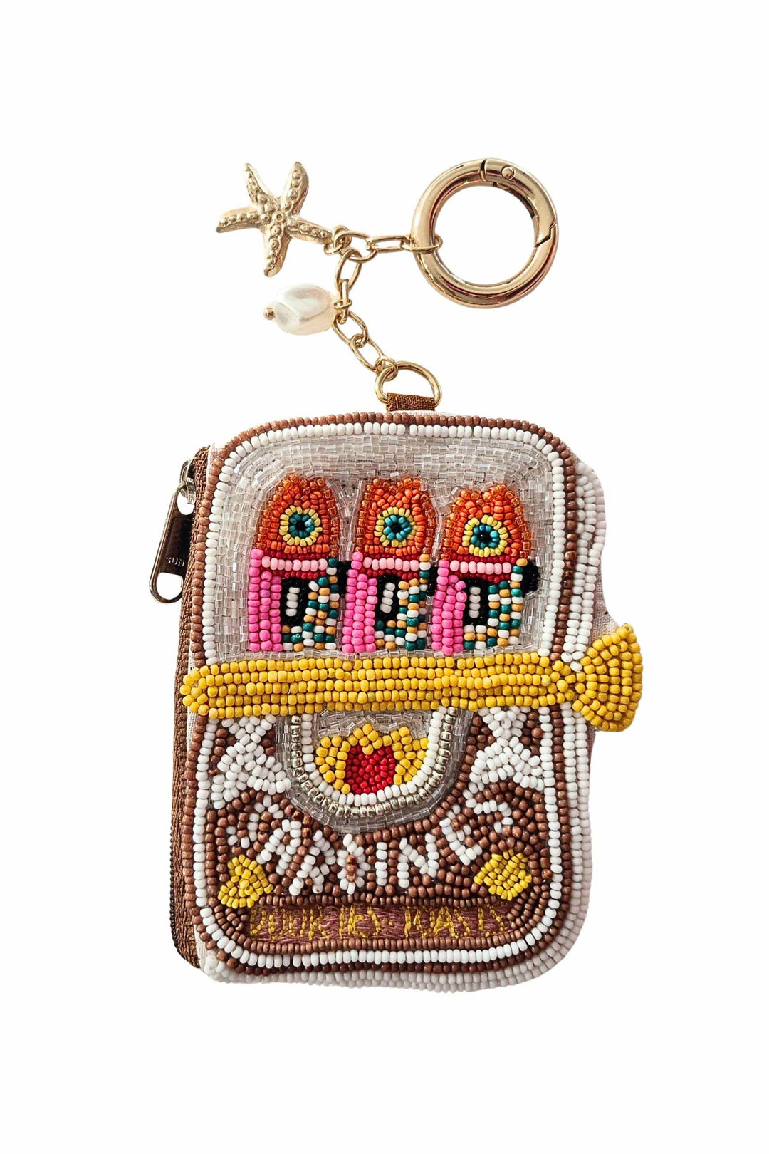 ZODA WALLET-PURSE MULTI BEADED KEYCHAIN POUCH - BA01