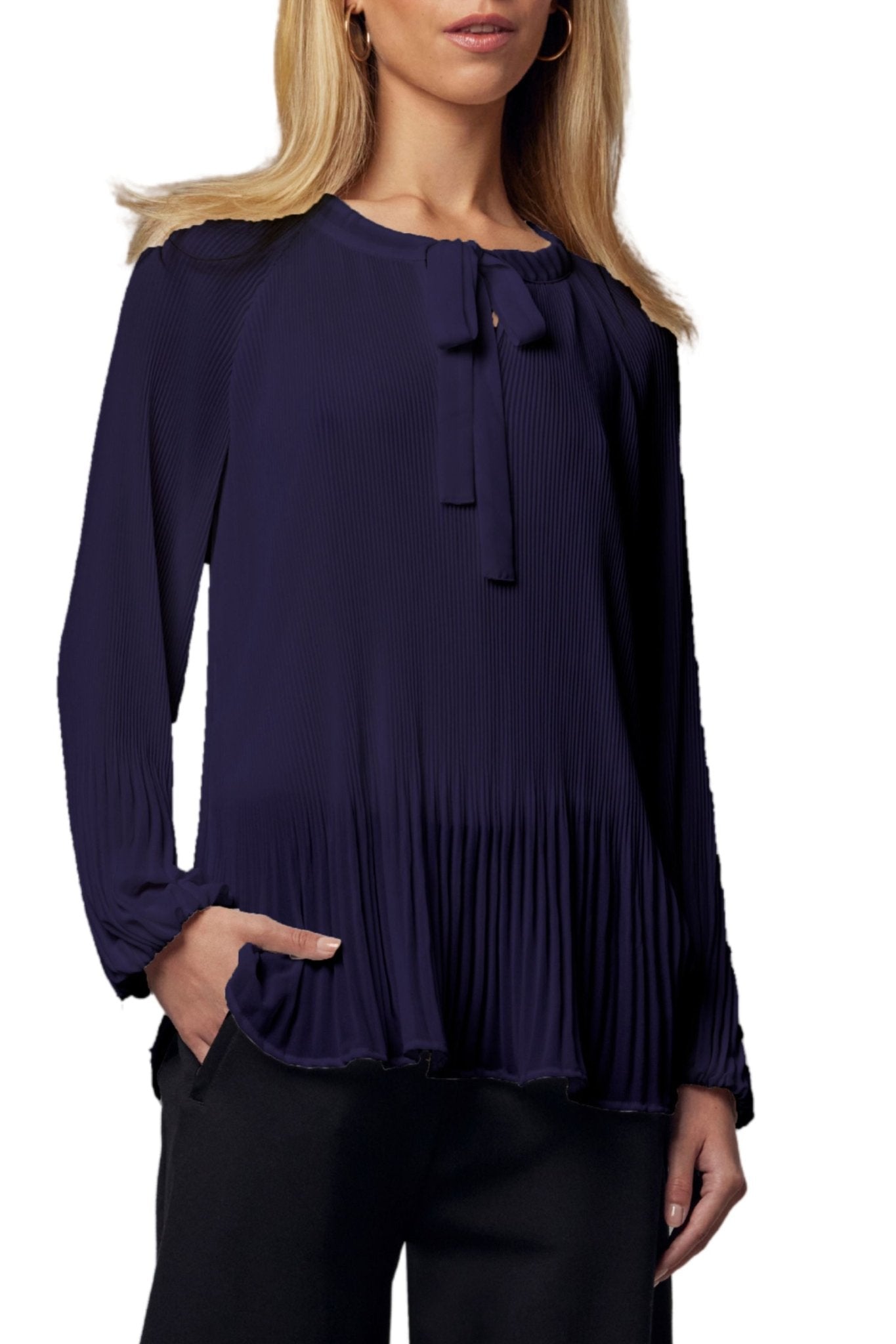 MADLY-SWEETLY-MS1227-JUST-PLEAT-IT-TOP-NAVY