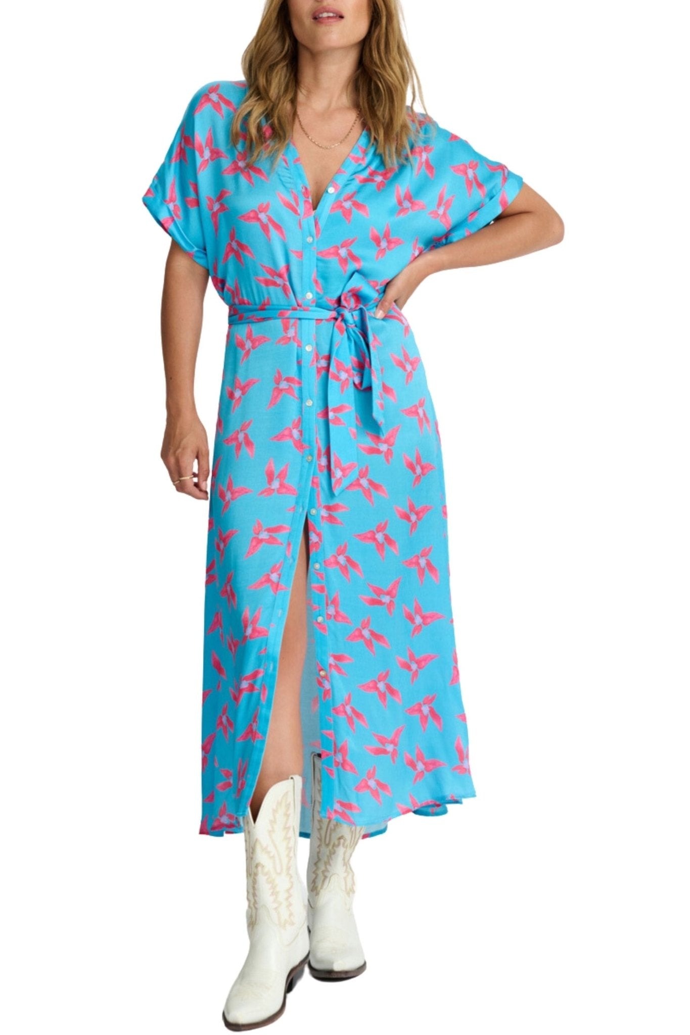 LYNN ORIGAMI FLOWER DRESS - SP7252
