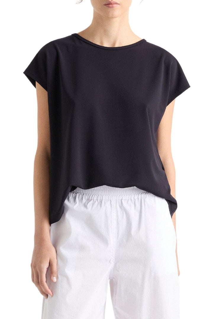 MELA PURDIE TOP 8 / TRUE-NAVY CAP SHELL - F0078365
